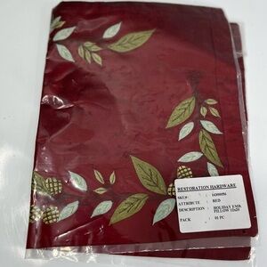 Restoration Hardware red holiday decor pillow cover, 20 x 12
